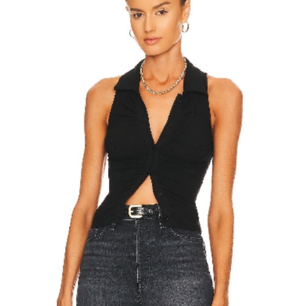 SUPERDOWN Elegant Black Women's Top